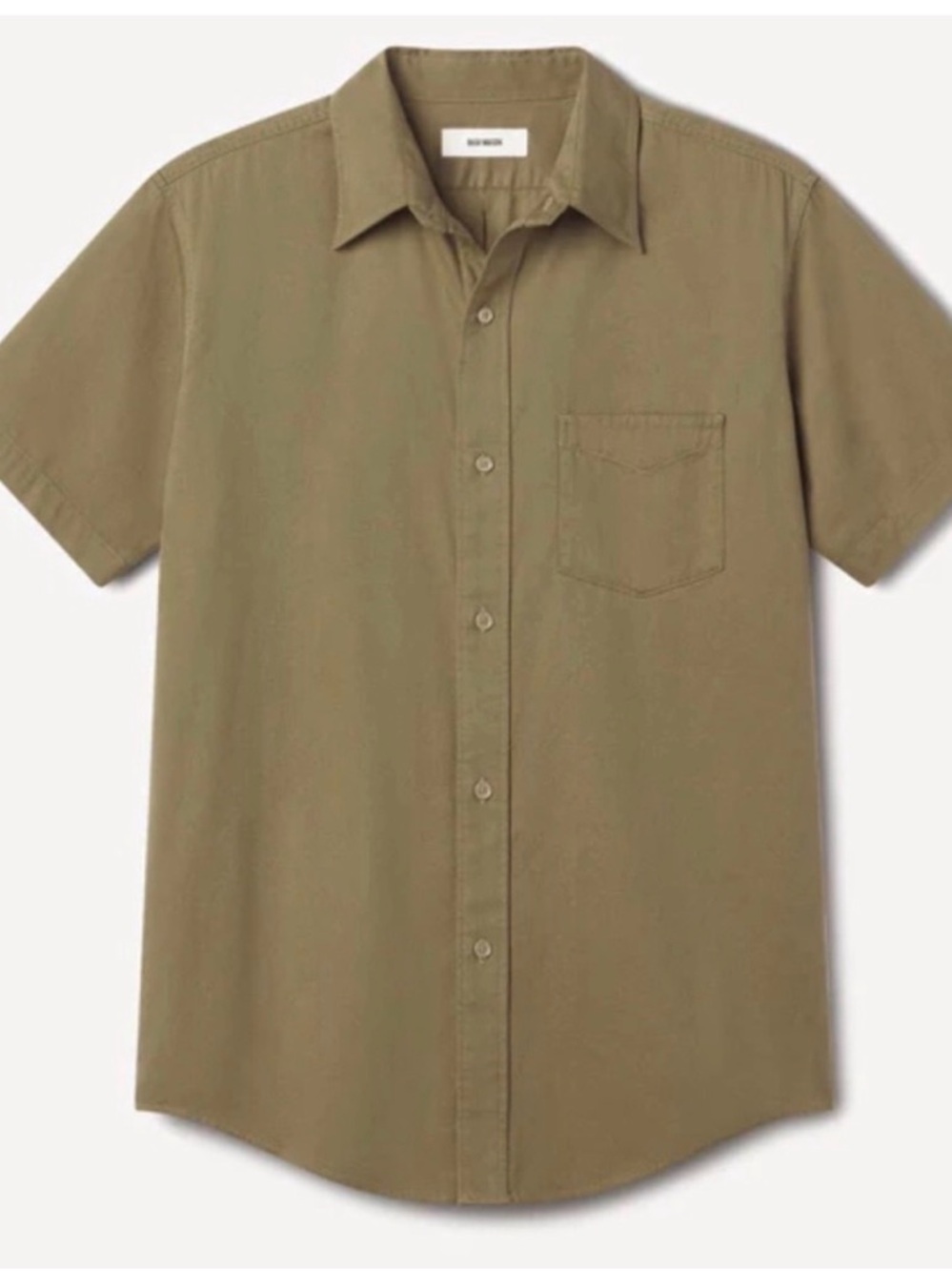 BUCK MASON DRAPED TWILL S/S ONE POCKET SHIRT, men’s size M - Picture 2 of 10